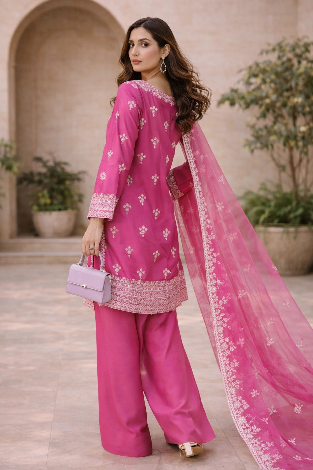 Short Kameez Pink