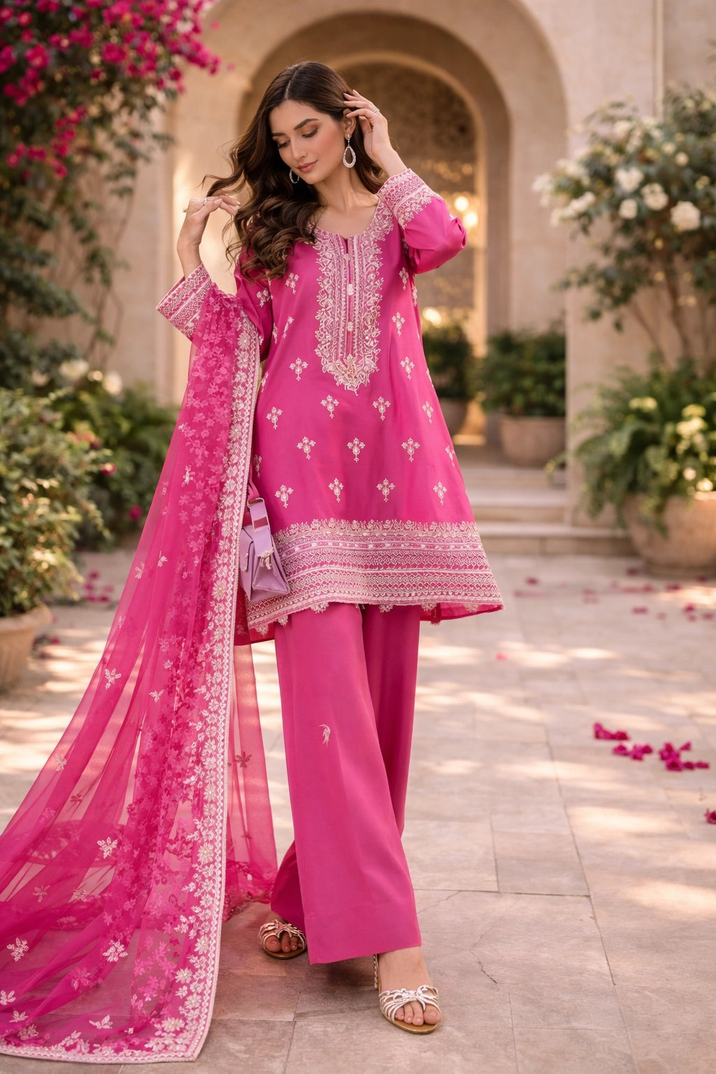 Short Kameez Pink