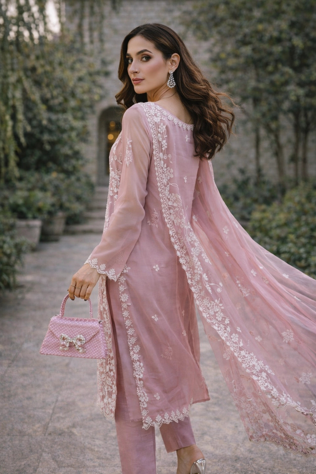ZAREEN-Embriodary Pink